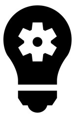 Light Bulb Gear Vector Icon.eps