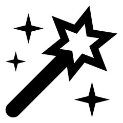 Magic Wand Star Vector Icon.eps