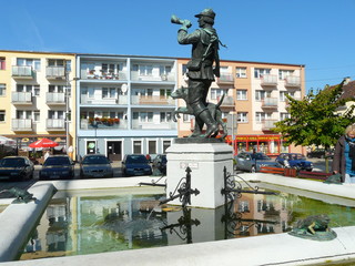 STRZELCE OPOLSKIE RYNEK FONTANNA EUROPA POLSKA © JAN