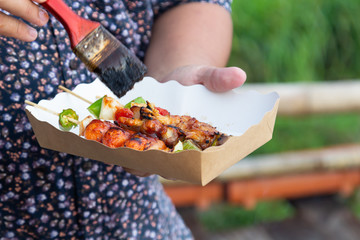 Bar-B-Q, Barbecue prepared for grilling