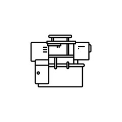 crane, machine, factory icon. Element of production icon for mobile concept and web apps. Thin line crane, machine, factory icon can be used for web and mobile