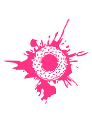 graffiti klecks tropfen farbe design liebe donut essen hunger lecker dick fett diät comic cartoon süßigkeit gebäck ring rund naschen sünde ungesund fressen bäcker clipart