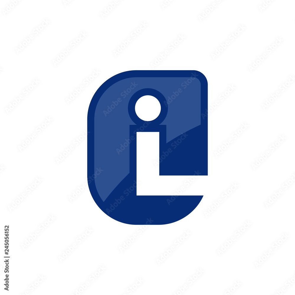 Wall mural letter c and i vector logo