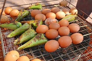 grilled egg at street food