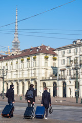 Obraz premium Tourists in Turin