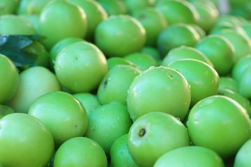 Green jujube on street food