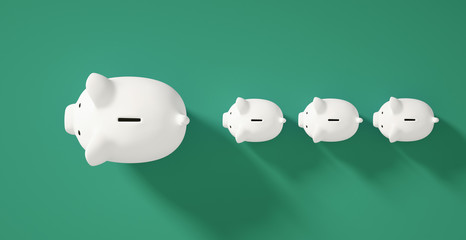 Piggy Bank save money investment concept