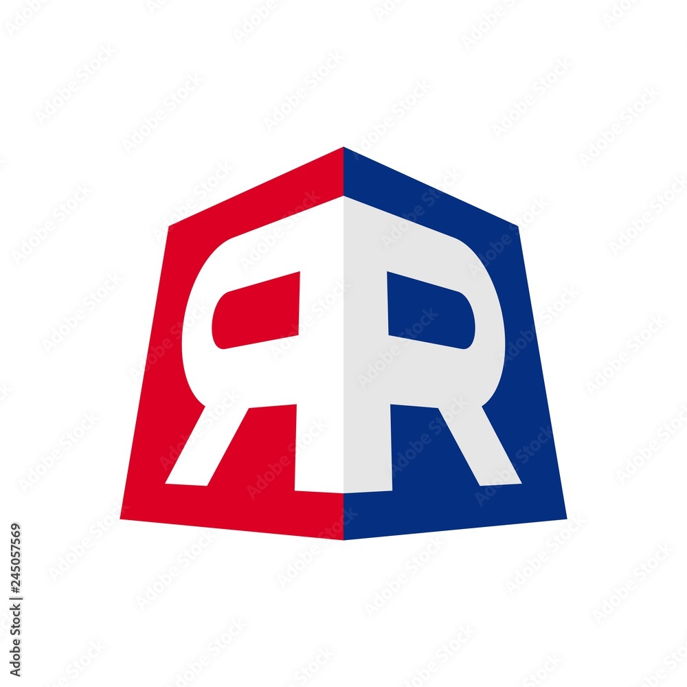 Wall mural letter r and r lovo vector.