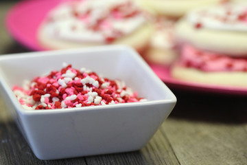 Valentine cookie sprinkles