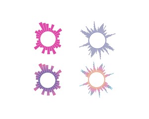 sound wave ilustration logo vector icon