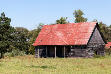 Abandoned unfinished wooden house