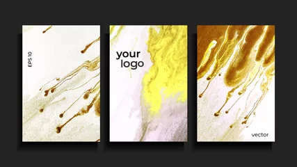 Poster Vector cards. Set of templates cover and sheets. Abstract painted background. Fluid colors backgrounds.  © KseniaZu