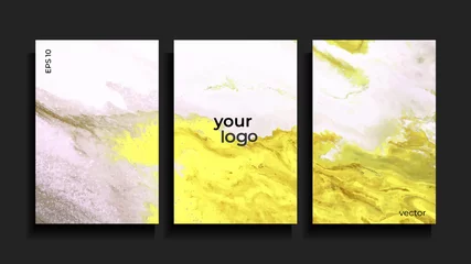Foto op Canvas Vector cards. Set of templates cover and sheets. Abstract painted background. Fluid colors backgrounds.  © KseniaZu
