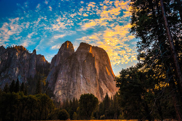 Sunset on Yosemite Valley, Yosemite National Park, California 