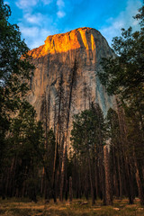 Sunset on El Capitan, Yosemite National Park, California 