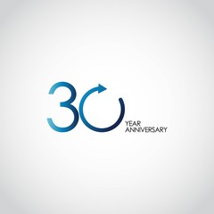 Fototapeta premium 30 Year Anniversary Vector Template Design Illustration