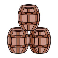 wine wooden barrels