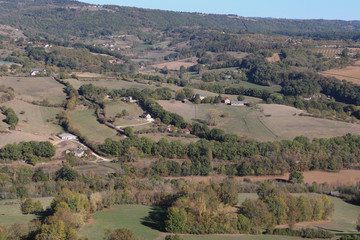 Naklejka premium Limousin - Corrèze - Paysage vu de Turenne
