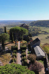 Fototapeta na wymiar Limousin - Corrèze - Vue sur le parc du château