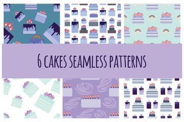 Cake seamless pattern for your design 