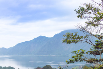 Fototapeta na wymiar Beautiful landscape of volcano Batur, Bali island, Indonesia.