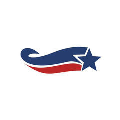 American banner, ribbon and ornament style