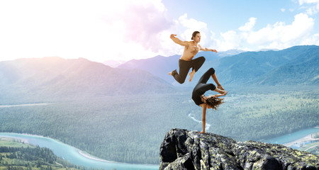 Moving to the beat. Mixed media