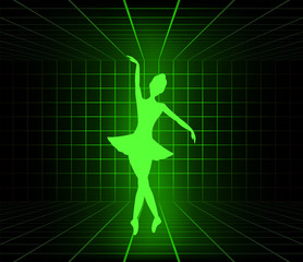 Fototapeta na wymiar Lighting dancer illustration