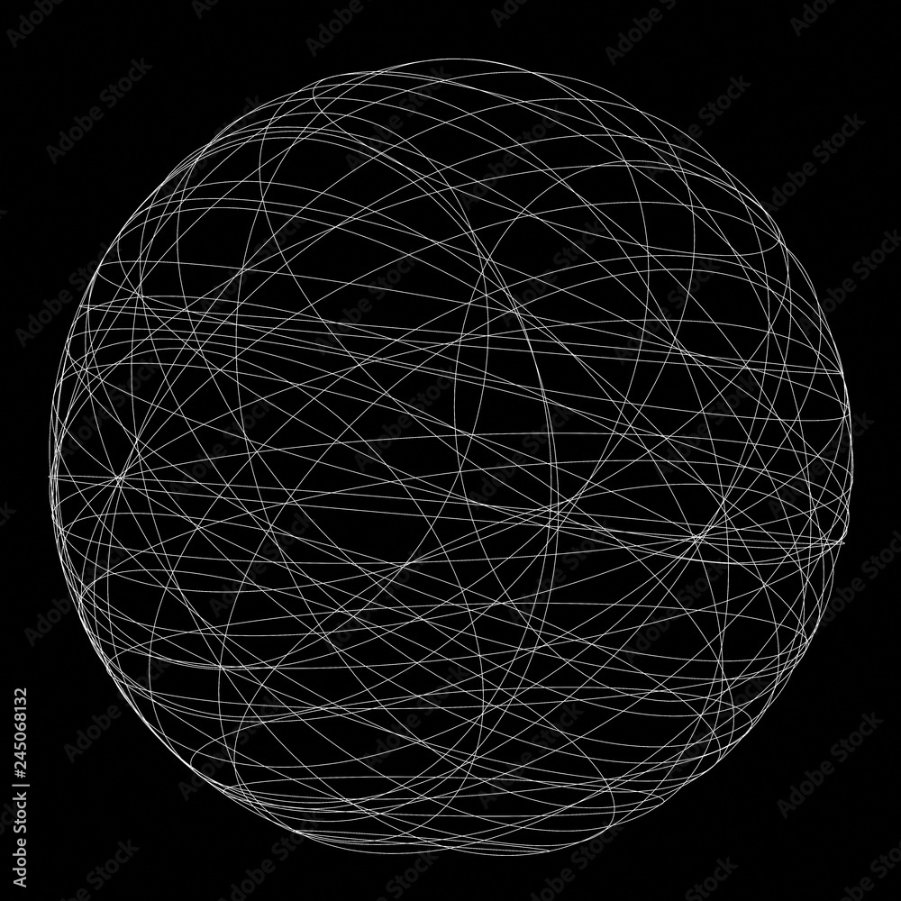Poster wire structure of sphere. digital computer data and network connection lines and spheres in futurist