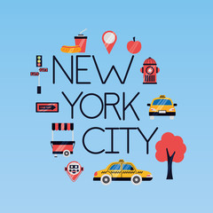 Naklejka premium new york city