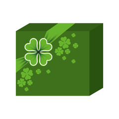 st patricks day gift with clovers