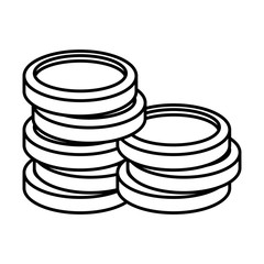 pile coins money icon