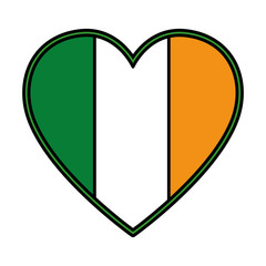 heart with ireland flag