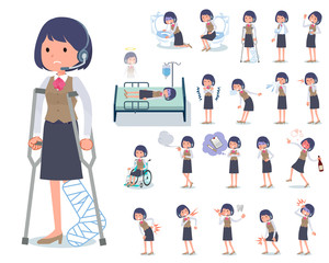 flat type Call center women_sickness