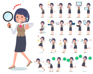 flat type Call center women_Action