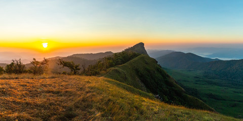 The beautiful unseen of travel place at sunrise in Thailand, Mon Jong, Om koi, Chiang Mai.