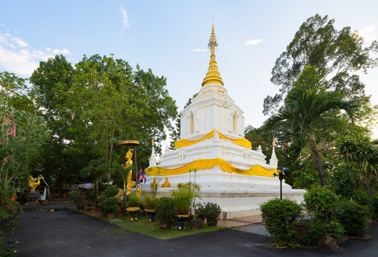 Pagoda In Wat Cang Kump , Wiang Kum Kam, Chiangmai.