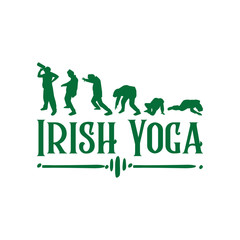 Irish Yoga SVG St Patrick Day Design