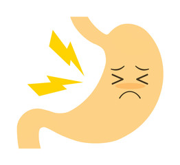 苦しんでいる胃