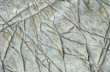 Closeup surface of old big rock for decoration in the garden texture background