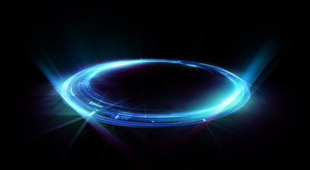 Empty podium. Disco club. Rays view. Show magic party. Spot fog lamp. .Glint check scene. Bright space. Stand round. Vivid stage. .Whirlpool spiral backdrop. Exhibition platform. Glare bright tape.