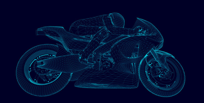 professional motorcyclist racing on a moto GP championship