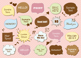 Speech Bubble Illustration Set 04