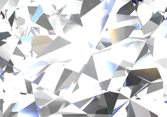 Realistic diamond texture close up, 3D illustration. 3D rendering