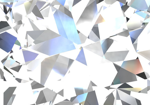 Realistic diamond texture close up, 3D illustration. 3D rendering