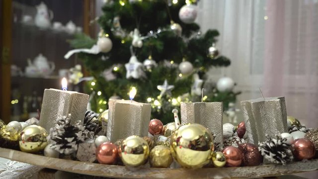 Light the 3th candle on an Advent wreath at Christmas
Recorded with a Sony A7 III in 4K 30fps
