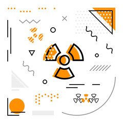 Modern background with Radioactive icons