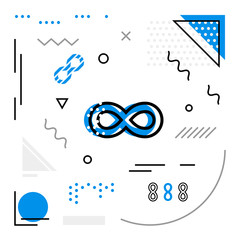 Modern background with Infinity icons