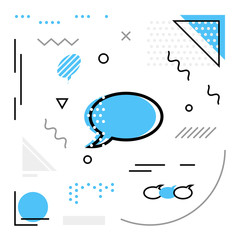 Modern background with Speech Bubble icons