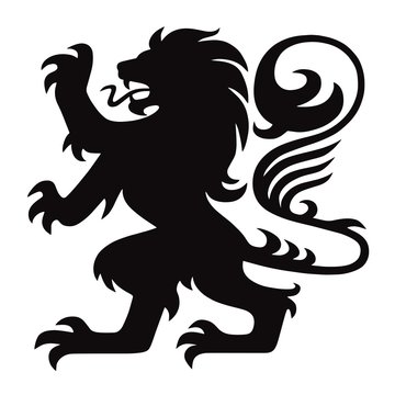 Heraldry Lion Classic Logo Mascot Vector